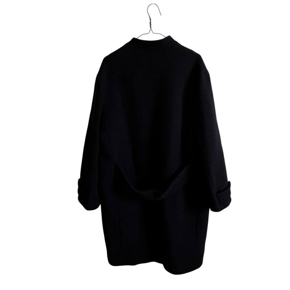ZARA ZW Collection Wool Blend Coat – Dark Navy | Size M | Tailored Quiet Luxury - Picture 10 of 14